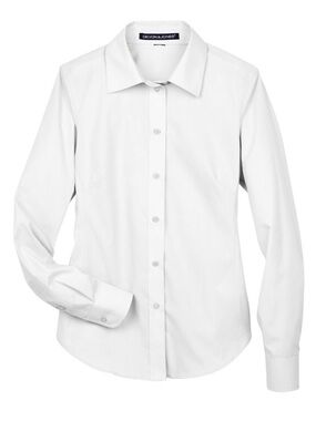 Devon & Jones D620W Ladies Crown Woven Collection Solid Broadcloth - White